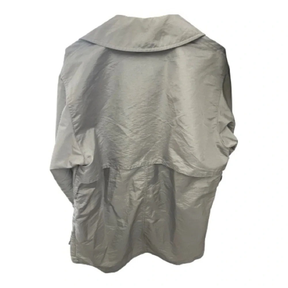 INC International Concepts Silver Belted Trench Coat Women’s Size S - Picture 5 of 6